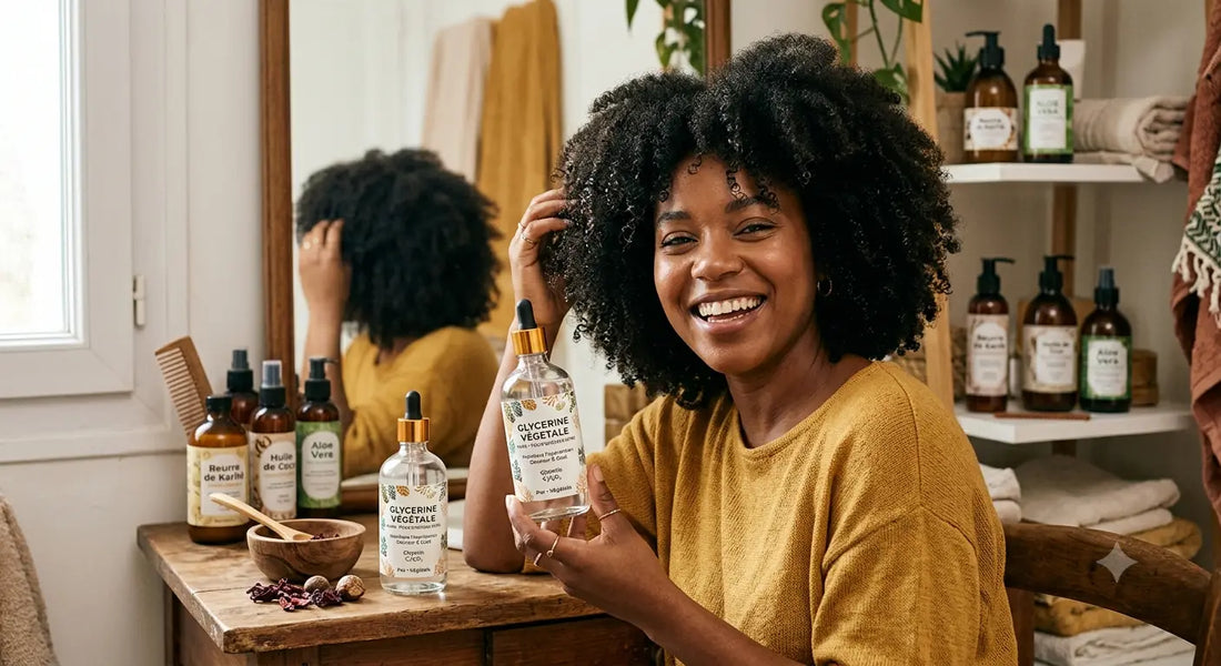 Glycérine et cheveux crépus : le guide pour l’utiliser sans se planter